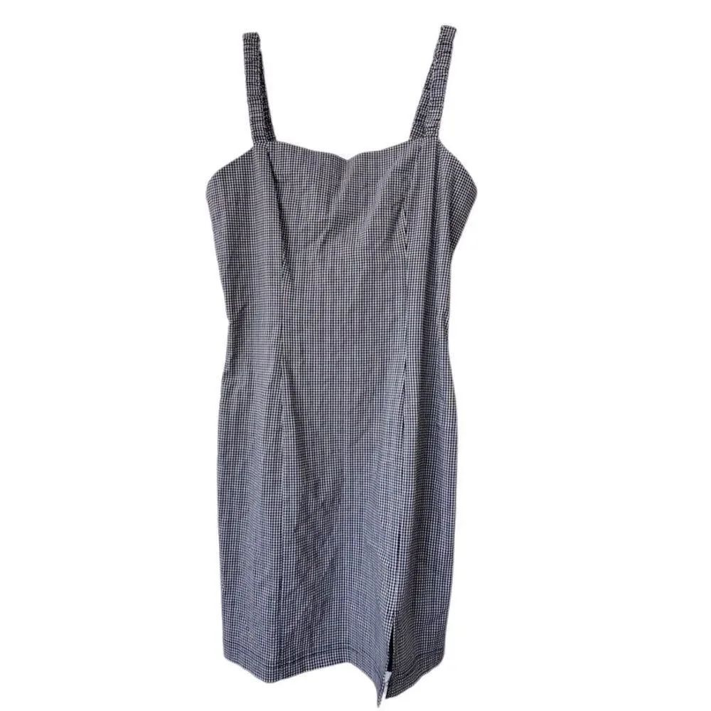 Forever 21 Plaid Jumper Strappy Blue Cream SZ S NEW